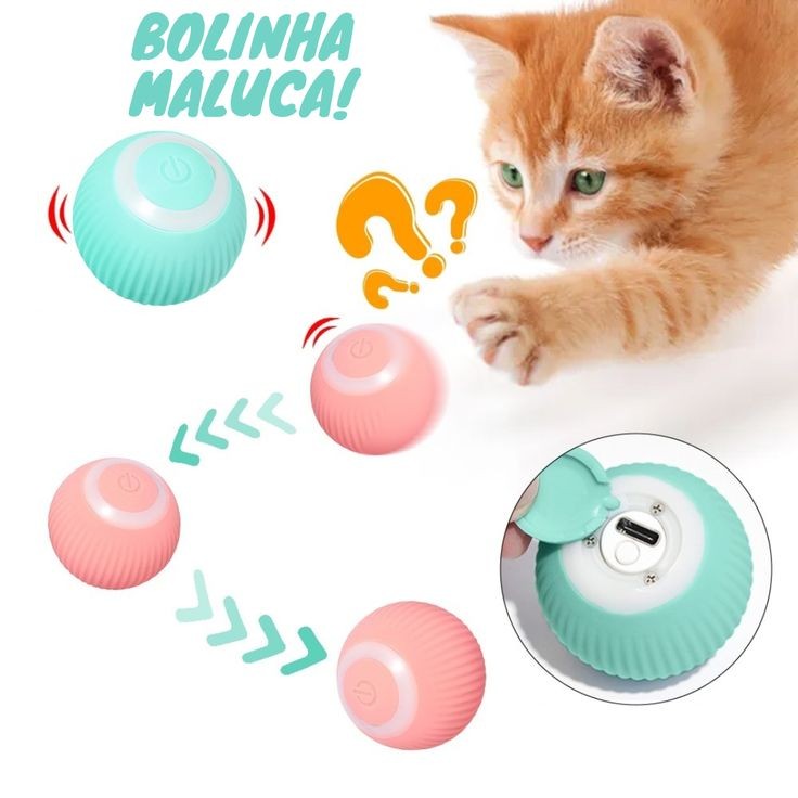 Bolinha elétrica interativa para gatos e cães Dropplus