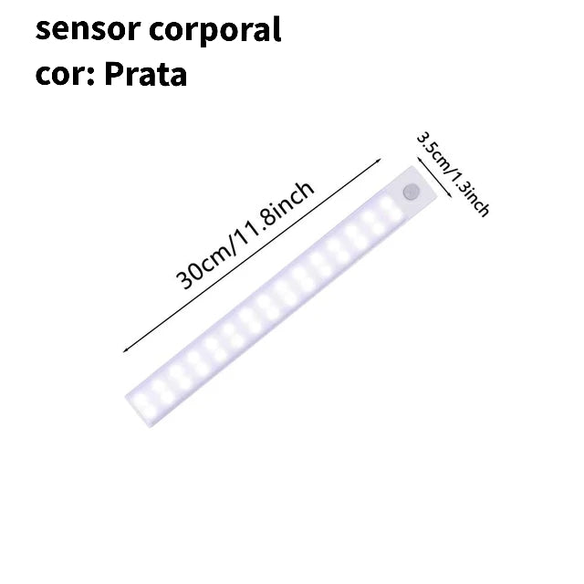 Luminária de led sensor de movimento ultra fina Dropplus