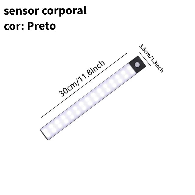 Luminária de led sensor de movimento ultra fina Dropplus