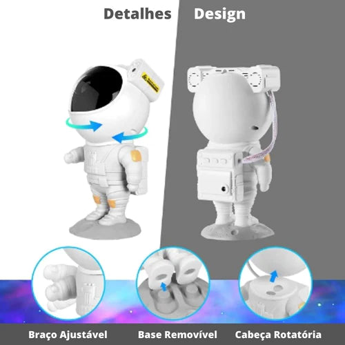 Projetor de galáxia astronauta Spacelight Dropplus